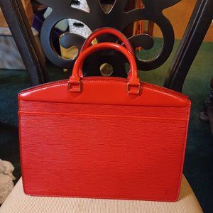 Louis Vuitton Epi Leather Riviera Vanity Tote Bag in Castilian Red